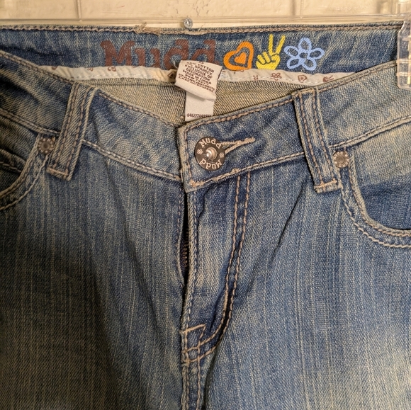 mudd Bootcut Distressed Blue Jeans Size 5 Pre-owned - Picture 5 of 8